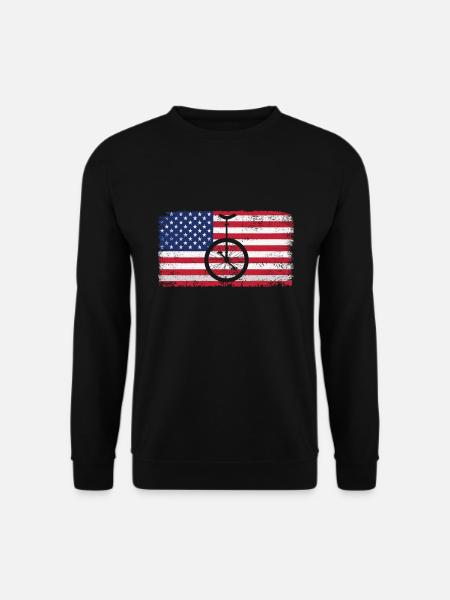 This guy loves unicycles - Unisex Sweatshirt - black