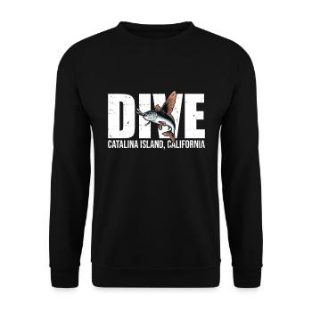 Catalina Island California Dive - Unisex Pullover - Schwarz - Vorne - Alina (178cm) & Michal (187cm)