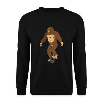 Dieser Typ Liebt Die Einheitlichkeit Von Bigfoot - Unisex Pullover - Schwarz - Vorne - Alina (178cm) & Michal (187cm)