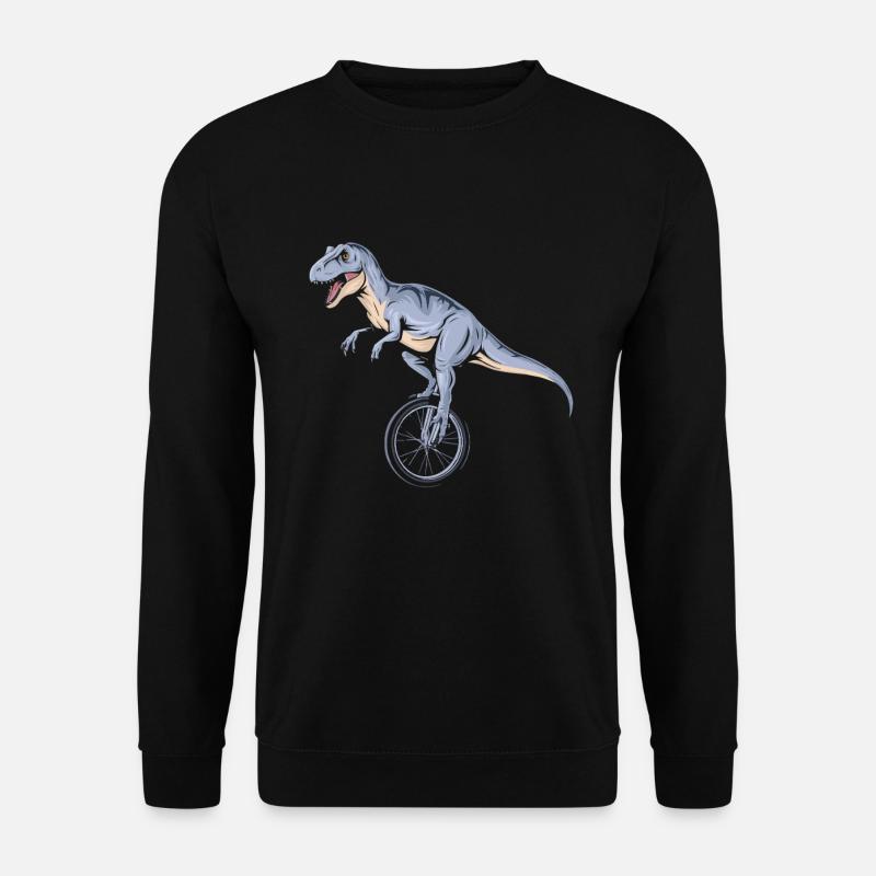 This Guy Loves Unicycles Dino - Unisex Sweatshirt - black