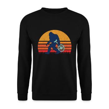 Dieser Typ Liebt Die Einheitlichkeit Von Bigfoot - Unisex Pullover - Schwarz - Vorne - Alina (178cm) & Michal (187cm)