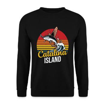 Catalina Island California Dive - Unisex Pullover - Schwarz - Vorne - Alina (178cm) & Michal (187cm)