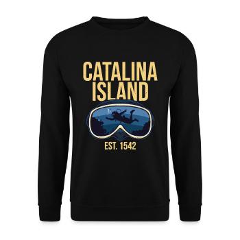 Catalina Island Birthday Crew - Unisex Pullover - Schwarz - Vorne - Alina (178cm) & Michal (187cm)