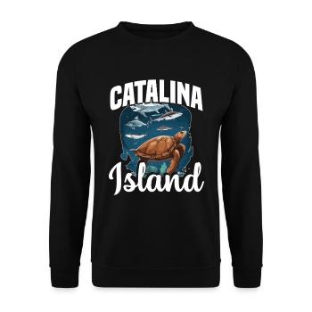 Catalina Island California Dive - Unisex Pullover - Schwarz - Vorne - Alina (178cm) & Michal (187cm)