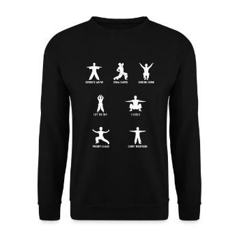 Catch Song Flower Losing Go And Deep - Unisex Sweatshirt - black - Front - Alina (178cm) & Michal (187cm)