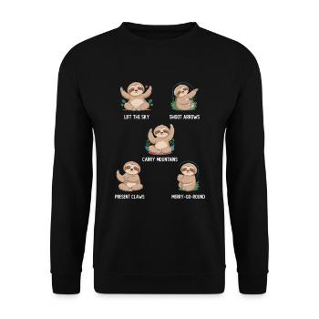 Catch Song Flower Losing Go And Deep - Unisex Sweatshirt - black - Front - Alina (178cm) & Michal (187cm)
