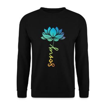 Catch Song Flower Losing Go And Deep - Unisex Sweatshirt - black - Front - Alina (178cm) & Michal (187cm)