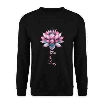 Catch Song Flower Losing Go And Deep - Unisex Sweatshirt - black - Front - Alina (178cm) & Michal (187cm)