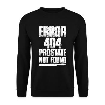 Erreur 404 Prostate Not FoundErreur 404 Prostate - Sweat-shirt Unisexe - noir - Devant - Alina (178cm) & Michal (187cm)