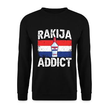 Rakija addict - Unisex Sweatshirt - black - Front - Alina (178cm) & Michal (187cm)