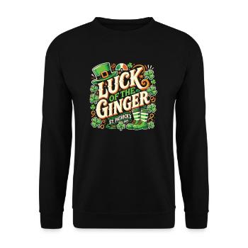 Le bonheur du gingembre pour la Saint-Patrick - Sweat-shirt Unisexe - noir - Devant - Alina (178cm) & Michal (187cm)