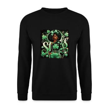 Que les manigances célèbrent la Saint-Patrick - Sweat-shirt Unisexe - noir - Devant - Alina (178cm) & Michal (187cm)