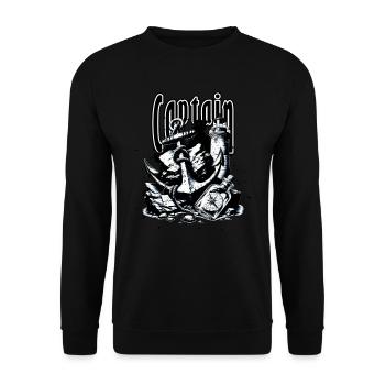 Maritime Lighthouse Compass Message in a Bottle - Unisex Sweatshirt - black - Front - Alina (178cm) & Michal (187cm)