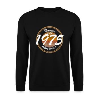 Retro 50 years vintage 1975 great 50. - Unisex Sweatshirt - black - Front - Alina (178cm) & Michal (187cm)