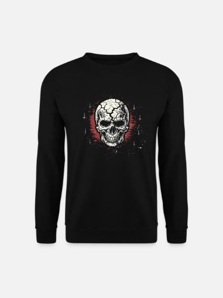 Bunter Totenkopf Mit Sonnenbrille Totenkopf Mit - Unisex Pullover - Schwarz