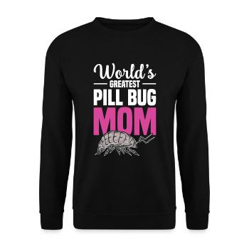 World's Greatest Pill Bug Mom - Unisex Sweatshirt - black - Front - Alina (178cm) & Michal (187cm)