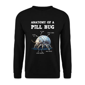 Anatomy of a pill bug - Unisex Sweatshirt - black - Front - Alina (178cm) & Michal (187cm)