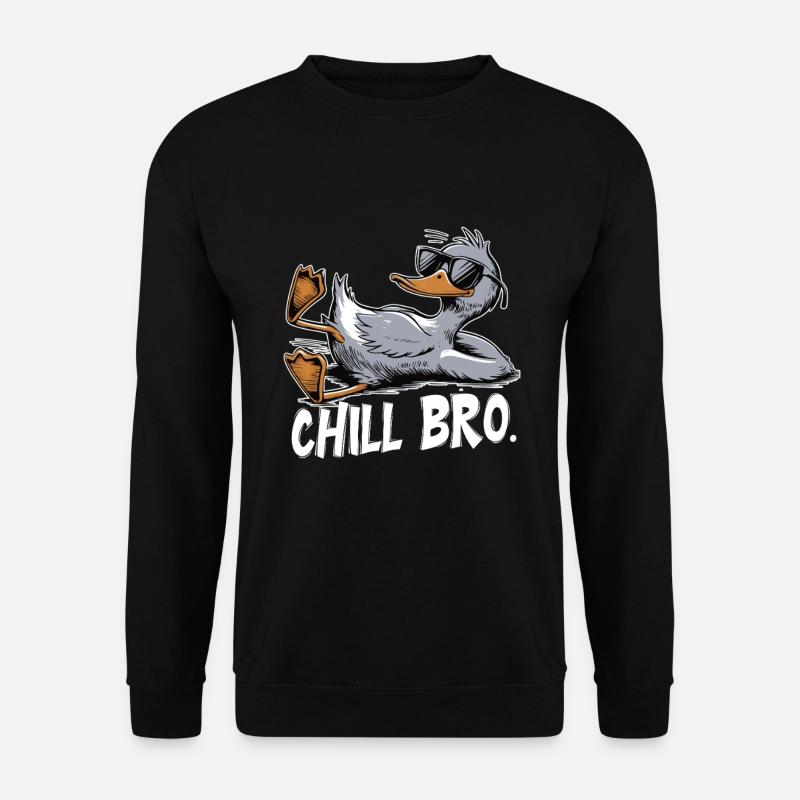 Duck relaxed, Kaller brother - Unisex Sweatshirt - black