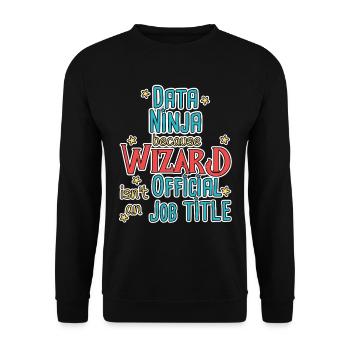 Data Ninja Wizard - Unisex Sweatshirt - black - Front - Alina (178cm) & Michal (187cm)