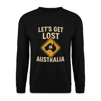 Let's get lost in Australia - Unisex Sweatshirt - black - Front - Alina (178cm) & Michal (187cm)