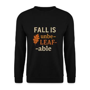 Autumn is incredible - Unisex Sweatshirt - black - Front - Alina (178cm) & Michal (187cm)
