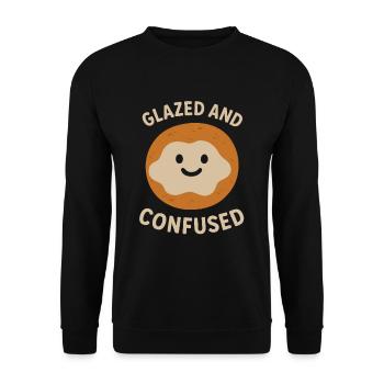 Glazed and Confused - Unisex Pullover - Schwarz - Vorne - Alina (178cm) & Michal (187cm)