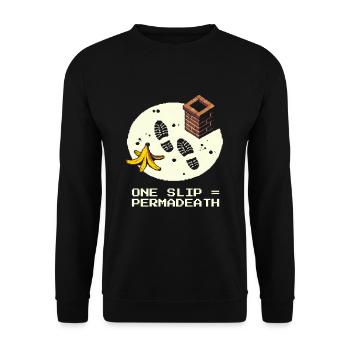 Ramoneur Toit Crash Permadeath Pixel - Sweat-shirt Unisexe - noir - Devant - Alina (178cm) & Michal (187cm)