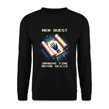 Occupational Therapy Fine Motor Skills Quest Hand Training Retro - Unisex Sweatshirt - black - Front - Alina (178cm) & Michal (187cm)