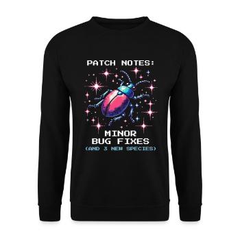 Mise à jour Espèces Entomologie Entomologie Pixel Gaming Nerd - Sweat-shirt Unisexe - noir - Devant - Alina (178cm) & Michal (187cm)
