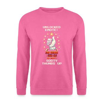 Ramoneur Emote Pouces vers le haut Rétro Pixel Art - Sweat-shirt Unisexe - rose - Devant