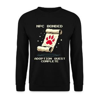 NPC bonded | Adoption quest fulfills animal shelter - Unisex Sweatshirt - black - Front - Alina (178cm) & Michal (187cm)