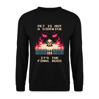 Tier ≠ Sidekick | Final bosses in the everyday life of the animal shelter - Unisex Sweatshirt - black - Front - Alina (178cm) & Michal (187cm)