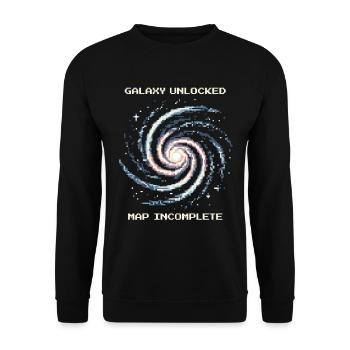 Galaxy Unlocked | Map incomplete - Unisex Sweatshirt - black - Front - Alina (178cm) & Michal (187cm)