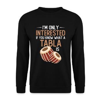 Ich Bin Nur Interessiert, Wenn Sie Wissen, Was - Unisex Pullover - Schwarz - Vorne - Alina (178cm) & Michal (187cm)