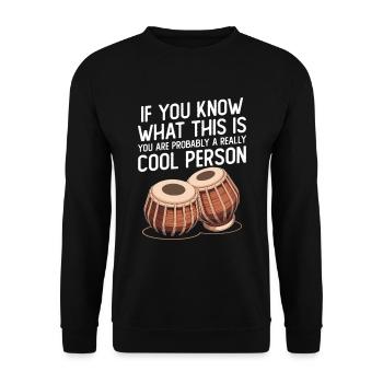 Wenn Sie Wissen, Was Das Ist, Sind Sie - Unisex Pullover - Schwarz - Vorne - Alina (178cm) & Michal (187cm)