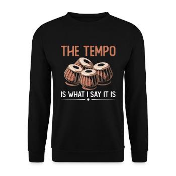 The pace is what I say, it is - Unisex Sweatshirt - black - Front - Alina (178cm) & Michal (187cm)