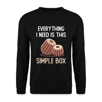 Alles, Was Ich Brauche, Ist Diese Einfache Box - Unisex Pullover - Schwarz - Vorne - Alina (178cm) & Michal (187cm)