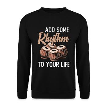 Ajoutez un rythme à votre vie - Sweat-shirt Unisexe - noir - Devant - Alina (178cm) & Michal (187cm)