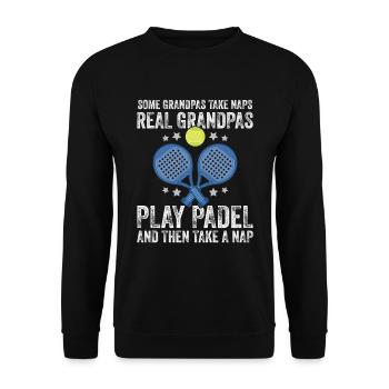 Certaines mamies font une vraie sieste - Sweat-shirt Unisexe - noir - Devant - Alina (178cm) & Michal (187cm)