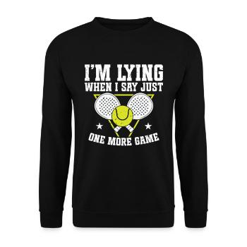 Je mens si je dis juste un match de plus - Sweat-shirt Unisexe - noir - Devant - Alina (178cm) & Michal (187cm)