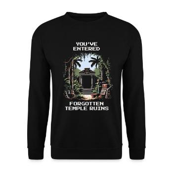 Forgotten Temple | Archaeology Ruins Excavation - Unisex Sweatshirt - black - Front - Alina (178cm) & Michal (187cm)