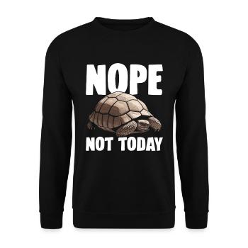 Some best friends never say a word, Sulcata - Unisex Sweatshirt - black - Front - Alina (178cm) & Michal (187cm)