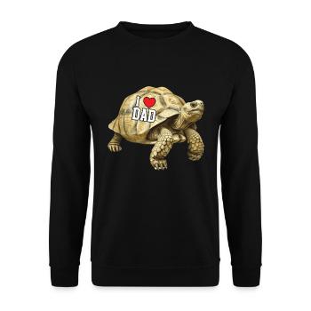 Show your love for dad at Turtle Speed - Unisex Sweatshirt - black - Front - Alina (178cm) & Michal (187cm)
