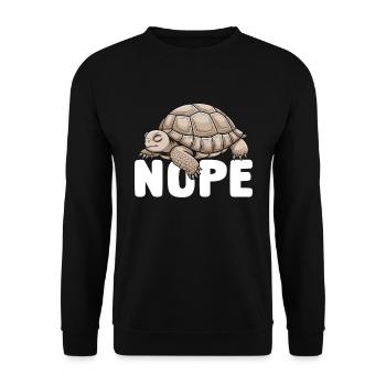 Some best friends never say a word, Sulcata - Unisex Sweatshirt - black - Front - Alina (178cm) & Michal (187cm)