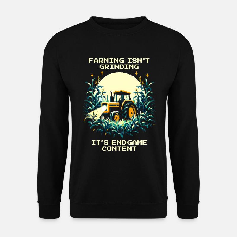 Landwirtschaft = Endgame | Kein Tutorial-Modus - Unisex Pullover - Schwarz