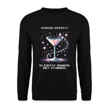 Status: Slightly Shaken | Bond Approved Cocktails - Unisex Sweatshirt - black - Front - Alina (178cm) & Michal (187cm)