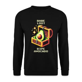 Rare Loot | Perfectly Ripened Avocado Drop - Unisex Sweatshirt - black - Front - Alina (178cm) & Michal (187cm)