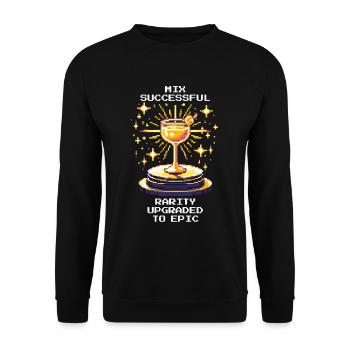 Epic Cocktail Creation | Barkeeper Skillcheck - Unisex Pullover - Schwarz - Vorne - Alina (178cm) & Michal (187cm)