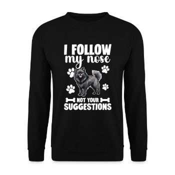 I follow my nose, not your suggestions - Unisex Sweatshirt - black - Front - Alina (178cm) & Michal (187cm)