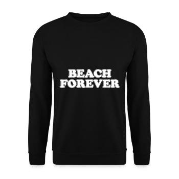 Plage Forever Vacances Voyage Plage Mer Loisirs - Sweat-shirt Unisexe - noir - Devant - Alina (178cm) & Michal (187cm)